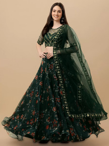 Trivety Embroidered Semi Stitched Lehenga Choli