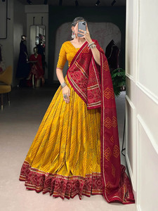supreetha Printed Semi Stitched Lehenga Choli