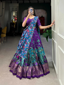 Pal Enterprise Printed Semi Stitched Lehenga Choli
