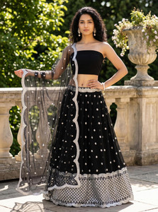 Kedar Fab Embroidered, Embellished Semi Stitched Lehenga Choli