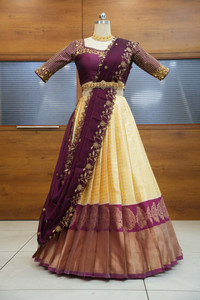 Fabcartz Embroidered Semi Stitched Lehenga Choli