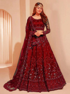 Udbhav Export Embroidered Semi Stitched Lehenga Choli