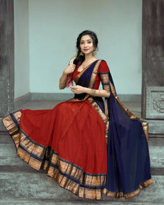 R K INFINITIVE Solid Semi Stitched Lehenga Choli
