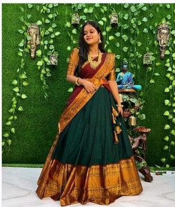NITYA TEXOFAB Self Design Semi Stitched Lehenga Choli