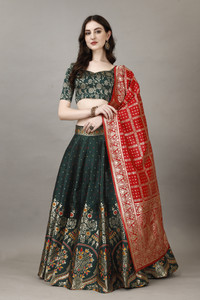 LCHH2YWQTZS9685G Self Design Semi Stitched Lehenga Choli