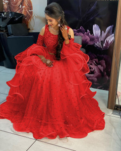 Mert India Embellished Semi Stitched Lehenga Choli