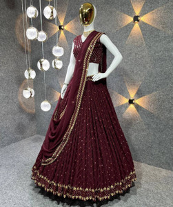credebs Embroidered Semi Stitched Lehenga Choli