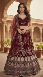 G2J BROTHERS Embroidered Semi Stitched Lehenga Choli