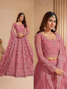 Udbhav Export Embroidered Semi Stitched Lehenga Choli