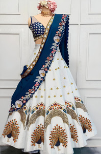 balaji textiles Embroidered, Embellished Semi Stitched Lehenga Choli