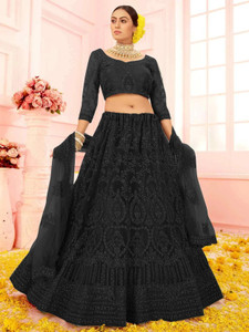 Udbhav Export Embroidered Semi Stitched Lehenga Choli