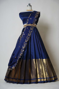 Fabcartz Self Design Semi Stitched Lehenga Choli