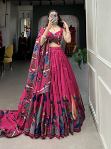 SILLYGUDY Printed Semi Stitched Lehenga Choli