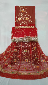 Guru Creations Embroidered Semi Stitched Rajasthani Poshak