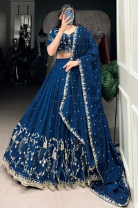 Trivety Embroidered Semi Stitched Lehenga Choli