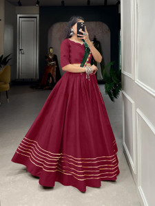 sarathybiz Semi Stitched Lehenga Choli Red - Image 5