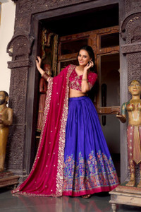 SHIVALIK FASHION Embroidered Semi Stitched Lehenga Choli