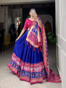 RADHVI BIZ Floral Print Semi Stitched Lehenga Choli