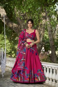 PREJIL FASHION Printed Semi Stitched Lehenga & Crop Top