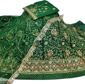 MANTUSHTI Embroidered Semi Stitched Rajasthani Poshak