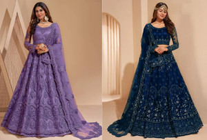 Udbhav Export Embroidered, Embellished Semi Stitched Lehenga Choli