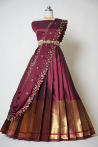 MR Y Embroidered Semi Stitched Lehenga Choli