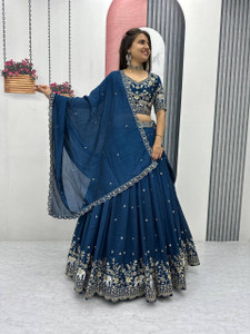 SILKSPIRE Embroidered Semi Stitched Lehenga Choli