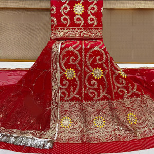 kamaldesigner Embroidered, Embellished Semi Stitched Rajasthani Poshak