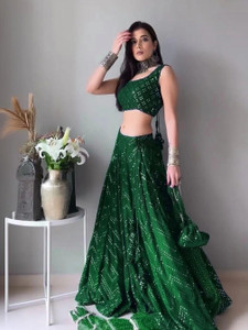 Cute Fellow Embroidered Semi Stitched Lehenga Choli