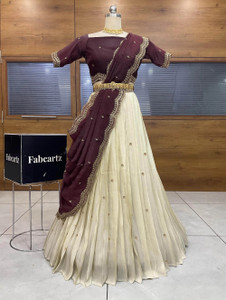 Sonu Creation Embroidered Semi Stitched Lehenga Choli
