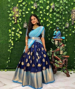 NITYA TEXOFAB Self Design Semi Stitched Lehenga Choli