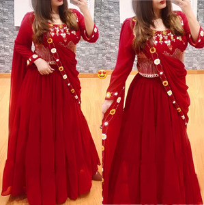 BHOJALCREATION Embroidered Semi Stitched Lehenga Choli