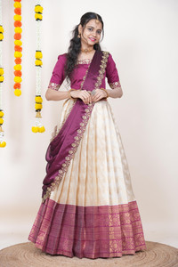 Sonu Creation Self Design Semi Stitched Lehenga Choli