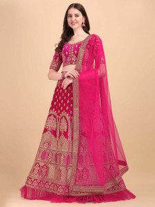 MAN PRIYA TRENDZ Embroidered Semi Stitched Lehenga Choli