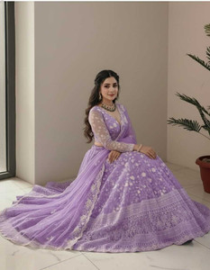 Styloxia Embroidered Semi Stitched Lehenga Choli
