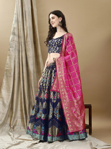 SWAMI STUDIO Printed Semi Stitched Lehenga Choli
