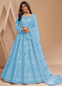 ZAALIMA FASHION Embroidered Semi Stitched Lehenga Choli