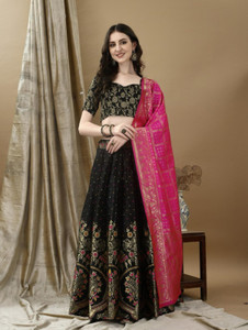 Vaani fashion Self Design Semi Stitched Lehenga Choli