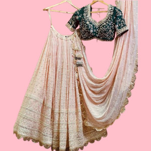 HRMFAB Self Design Semi Stitched Lehenga Choli