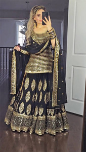 VIBHULEHENGA Embroidered Stitched Lehenga & Crop Top