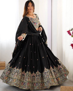PEDR TRENDS Embroidered Semi Stitched Lehenga Choli