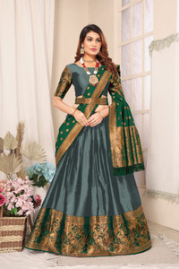 Smileyfashion Printed Semi Stitched Lehenga Choli