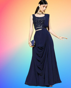 SHIVAMTEX Solid Semi Stitched Lehenga Choli