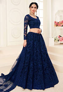 chalisha trends Embroidered Semi Stitched Lehenga Choli