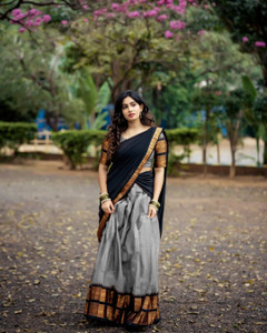 PAVITRAA SAREES Solid Semi Stitched Lehenga Choli