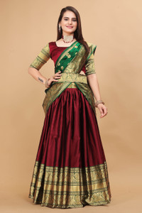 ISARA Embellished Semi Stitched Lehenga Choli