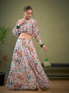 Shae by SASSAFRAS Floral Print Stitched Lehenga Choli