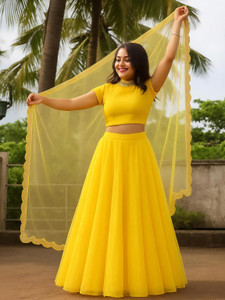 lazyandcrazy shop Self Design Semi Stitched Lehenga Choli