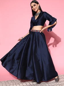 Shae by SASSAFRAS Solid Stitched Lehenga Choli