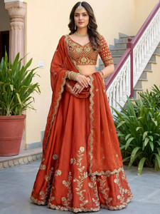 Kedar Fab Embroidered Semi Stitched Lehenga Choli